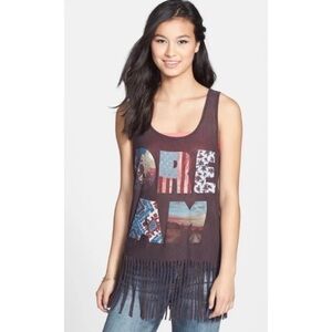 NWT Living Doll Dream Fringe Tank Top